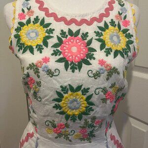 Embroidered Sleeveless Dress